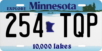 MN license plate 254TQP