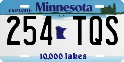 MN license plate 254TQS