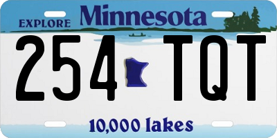 MN license plate 254TQT