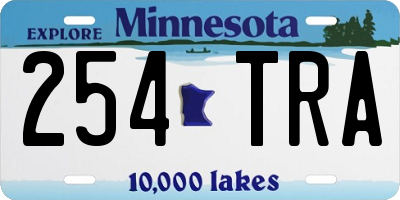MN license plate 254TRA