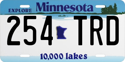 MN license plate 254TRD