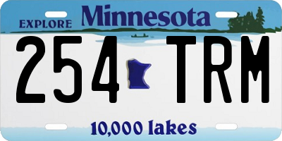 MN license plate 254TRM