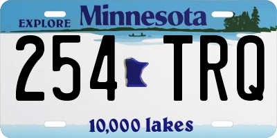 MN license plate 254TRQ