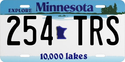 MN license plate 254TRS