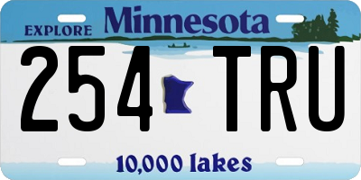 MN license plate 254TRU