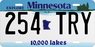 MN license plate 254TRY