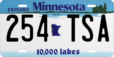 MN license plate 254TSA