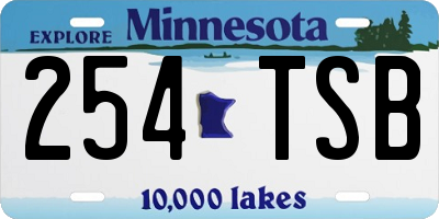 MN license plate 254TSB