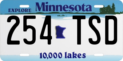 MN license plate 254TSD
