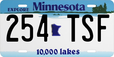 MN license plate 254TSF