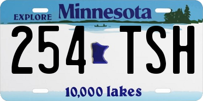MN license plate 254TSH