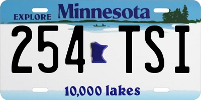 MN license plate 254TSI