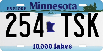 MN license plate 254TSK