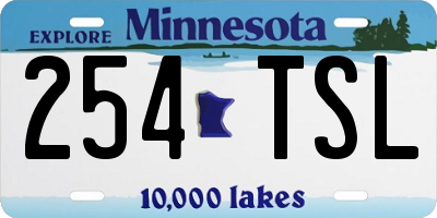 MN license plate 254TSL