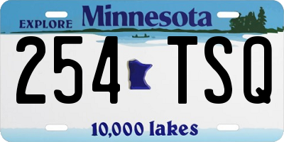 MN license plate 254TSQ