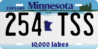 MN license plate 254TSS
