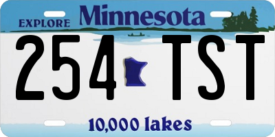 MN license plate 254TST