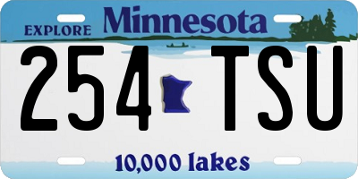 MN license plate 254TSU