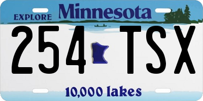 MN license plate 254TSX