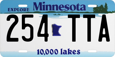 MN license plate 254TTA
