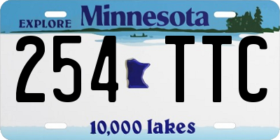 MN license plate 254TTC