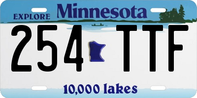 MN license plate 254TTF