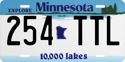 MN license plate 254TTL
