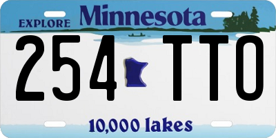 MN license plate 254TTO