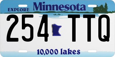 MN license plate 254TTQ