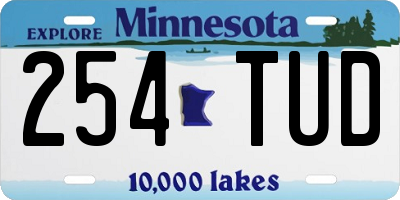 MN license plate 254TUD