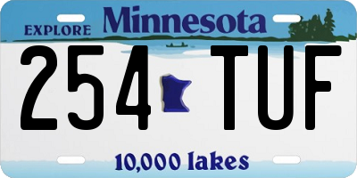 MN license plate 254TUF