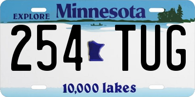 MN license plate 254TUG