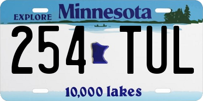 MN license plate 254TUL