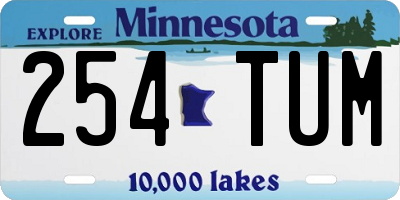 MN license plate 254TUM
