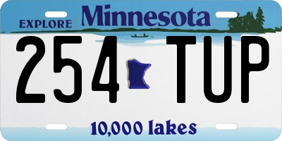 MN license plate 254TUP