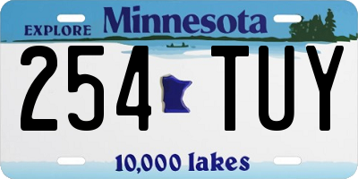 MN license plate 254TUY