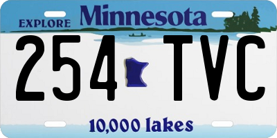 MN license plate 254TVC