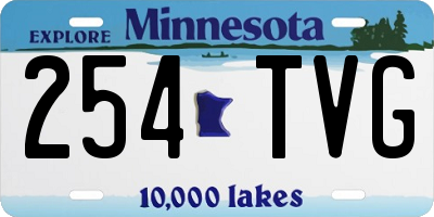 MN license plate 254TVG