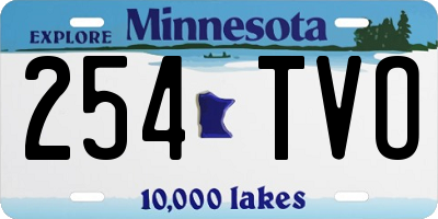 MN license plate 254TVO