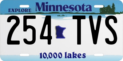 MN license plate 254TVS