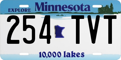 MN license plate 254TVT