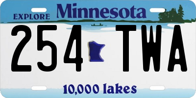 MN license plate 254TWA