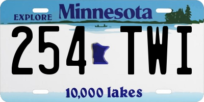MN license plate 254TWI