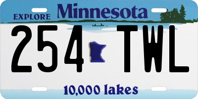 MN license plate 254TWL