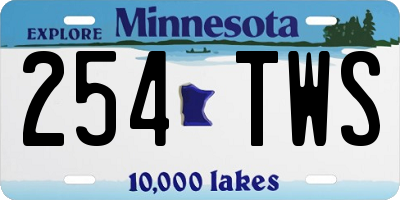 MN license plate 254TWS