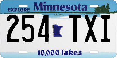 MN license plate 254TXI