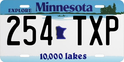 MN license plate 254TXP