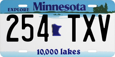 MN license plate 254TXV