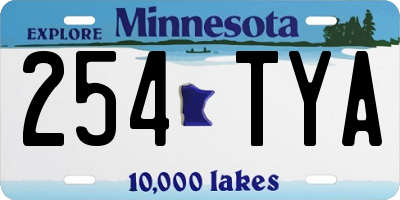MN license plate 254TYA