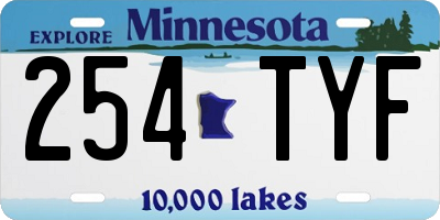 MN license plate 254TYF